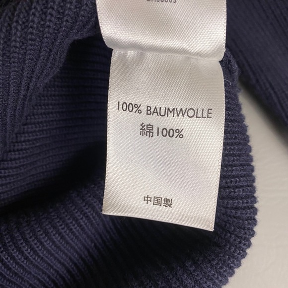 Eddie Bauer Sweater Mens XL Tall Blue Ribbed Knit Pullover Crew Neck 100% Cotton - Picture 3 of 9